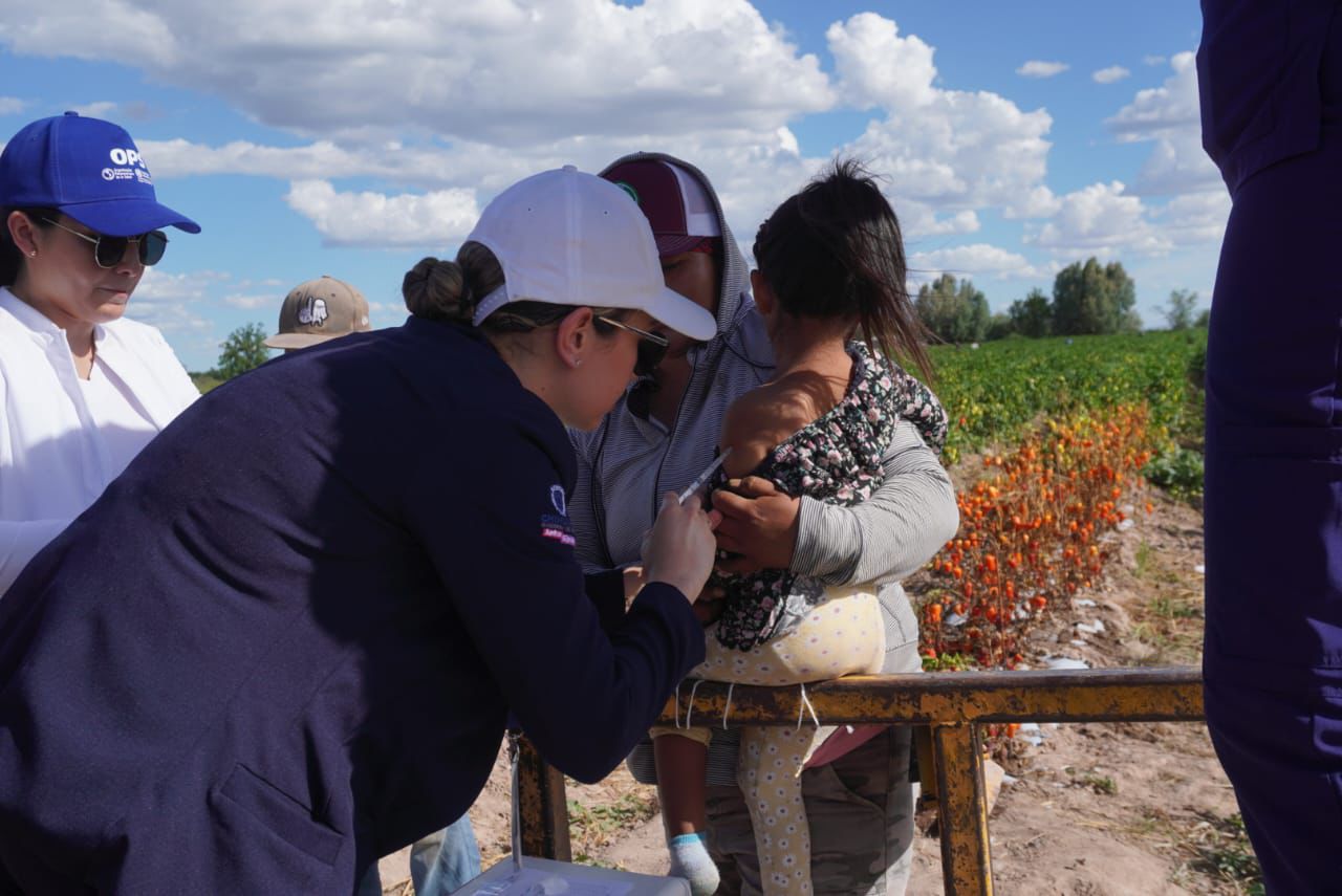 Realizan vacunación masiva contra el Sarampión en Meoqui