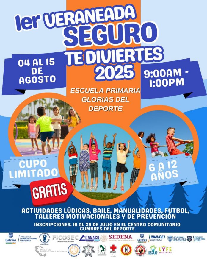Invita Desarrollo Humano Delicias a participar en veraneada gratuita organizada por FICOSEC
