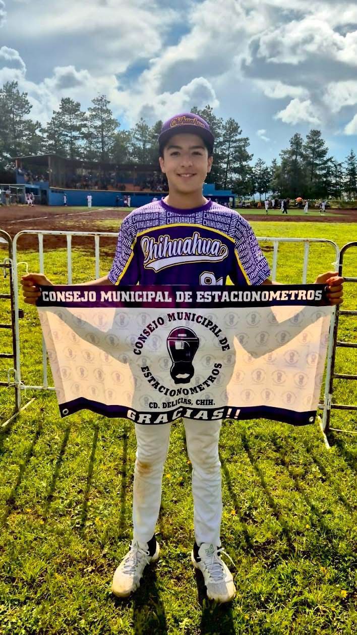 Con apoyo de Estacionómetros, Miguel Ángel cumplió su sueño de representar a Delicias en nacional de Béisbol