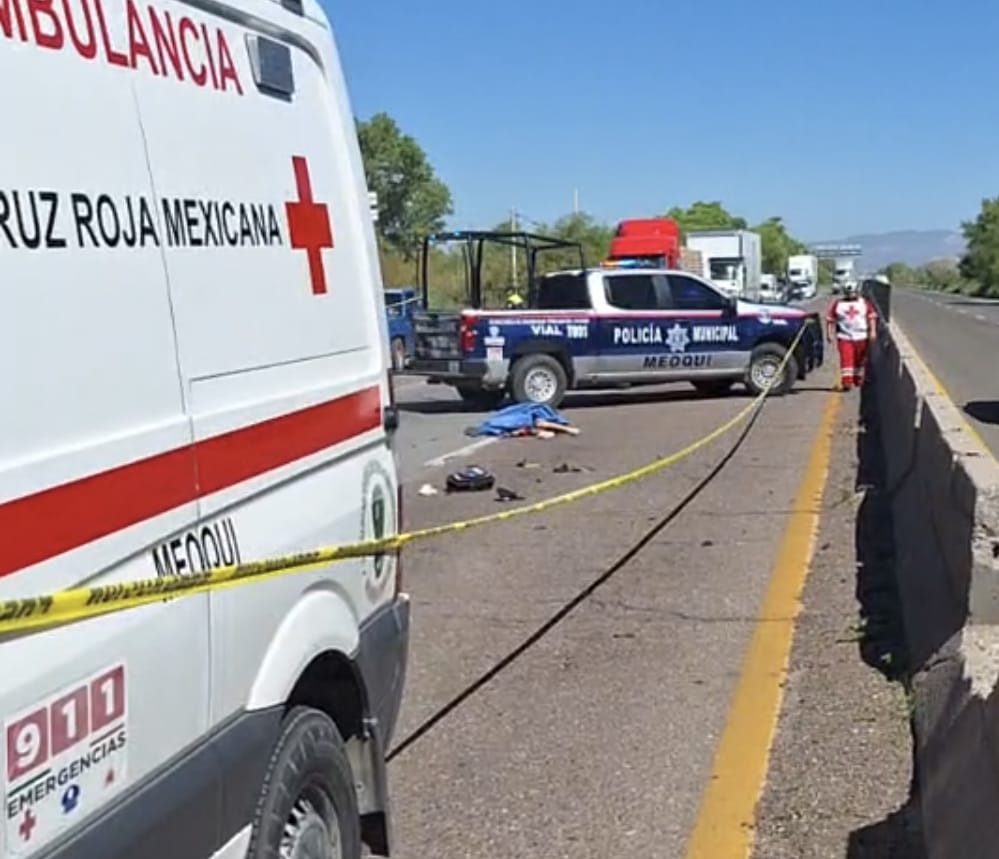 Fallece joven al ser atropellado en la carretera federal en Meoqui