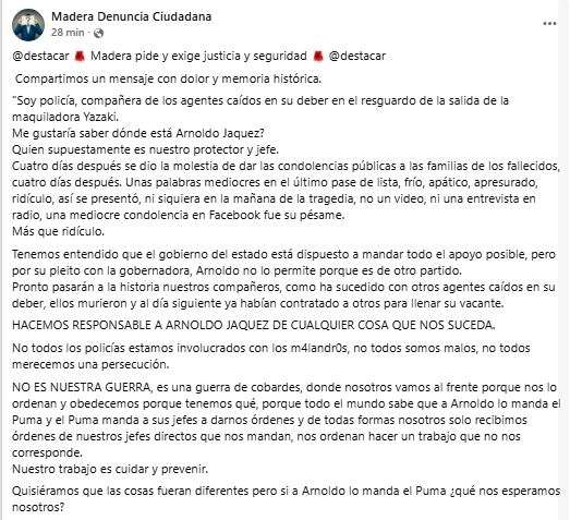 Acusan al Alcalde de Madera de estar entregado a El Puma