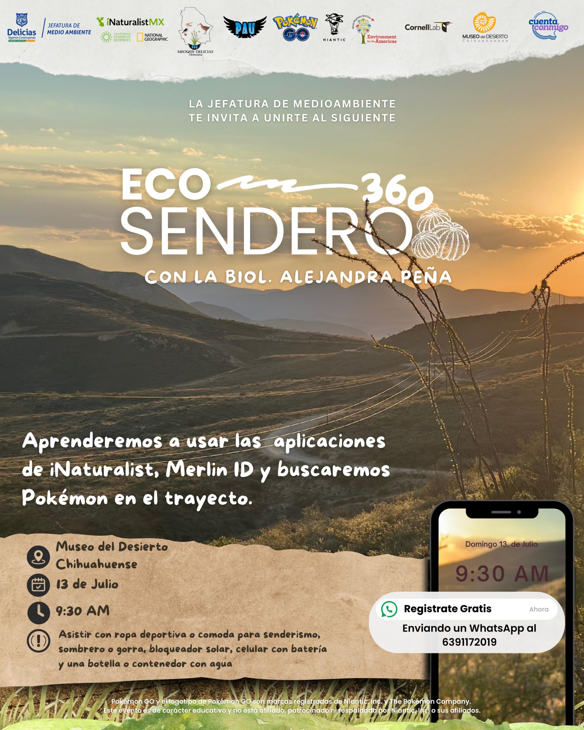 Invita Medioambiente Delicias a descubrir el Ecosendero 360 este domingo en el Museo del Desierto