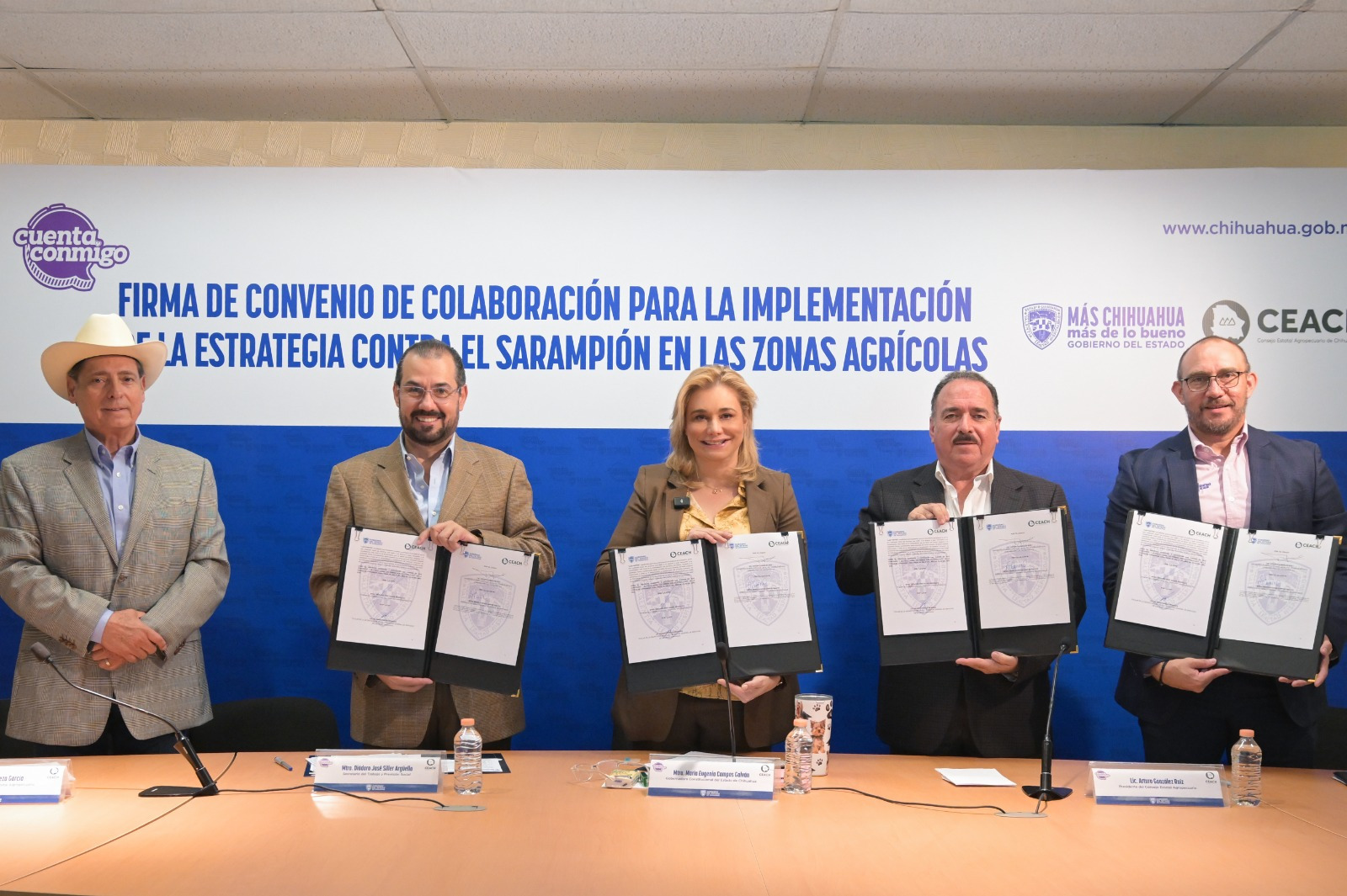 Maru Campos integra a productores agrícolas a campaña de vacunación contra el sarampión