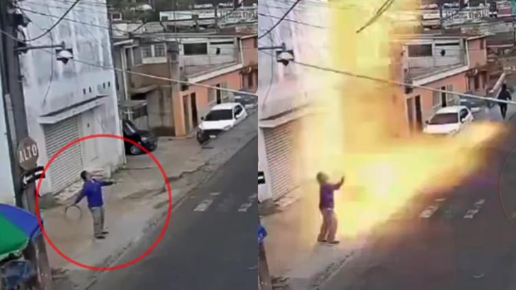 Sufrió descarga eléctrica instalando cable ¡y sobrevivió!