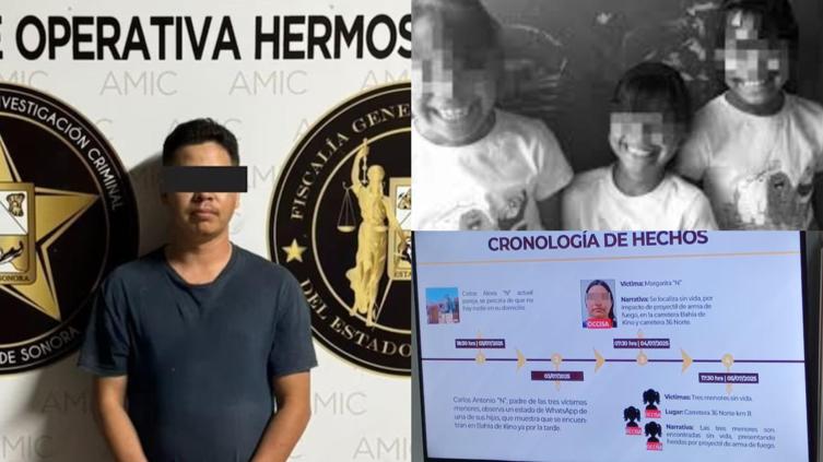 Presunto homicida de madre y niñas en Sonora quería cobrar seguro