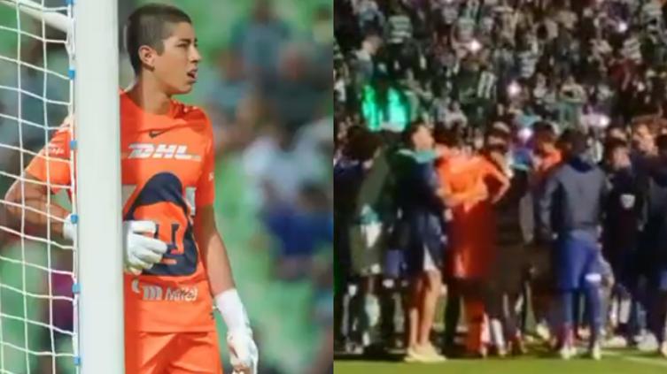 Rompió en llanto portero de Pumas en su debut; lo consolaron