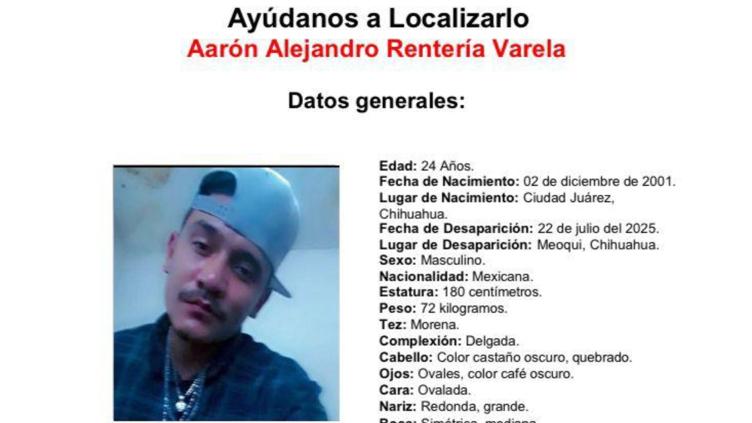 Desapareció Aarón Alejandro en Meoqui