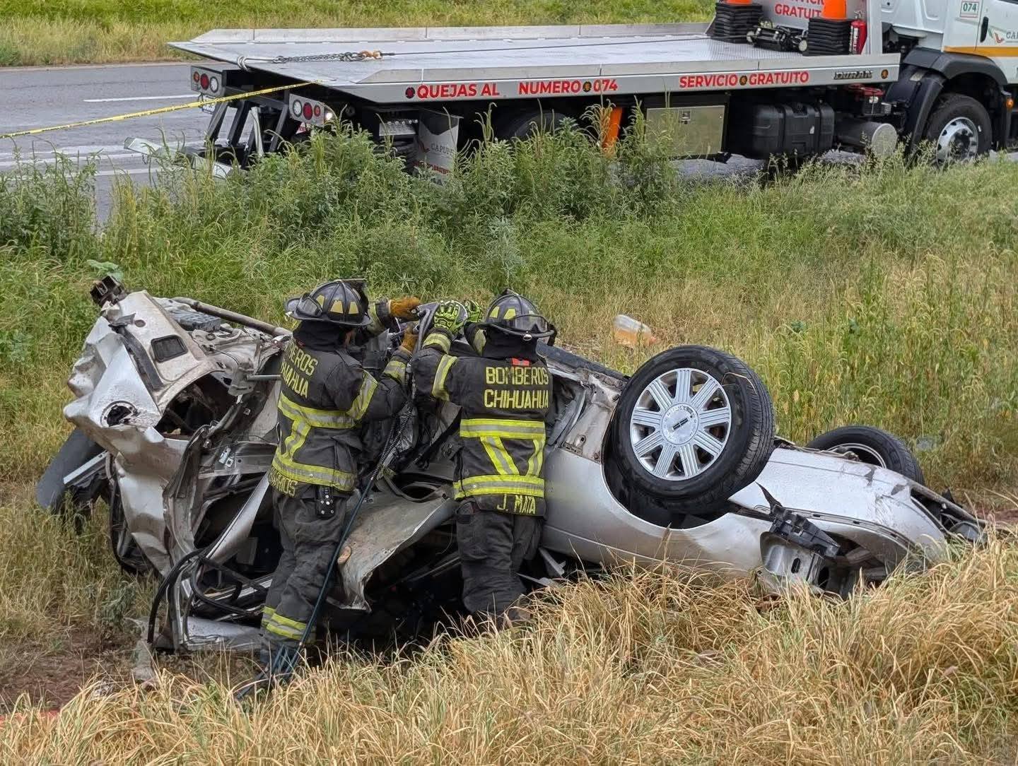 Fallecidos en accidente en la carretera eran de Delicias