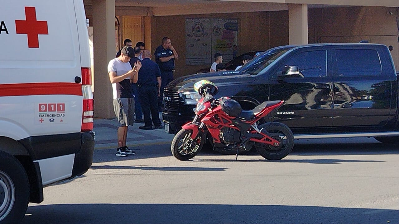 Motociclista resultó lesionado tras choque en la Plaza del Santuario