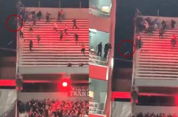 Aficionado cae de 30 metros tras campal en Copa Sudamericana