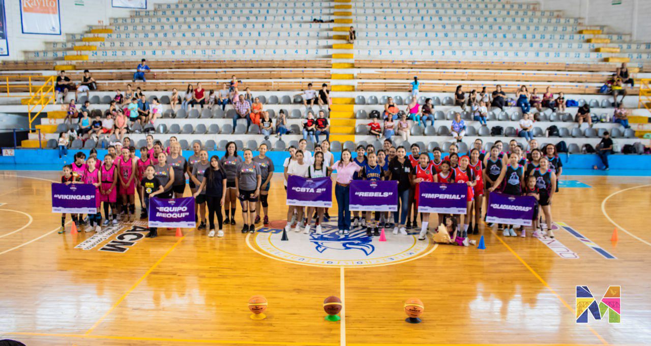 Inauguran Liga de Basquetbol Femenil 2025 «Bertha Alicia García González» en Meoqui