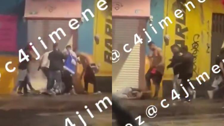 «¡Ya lo mataron!»; captan golpiza a hombre afuera de bar de CDMX