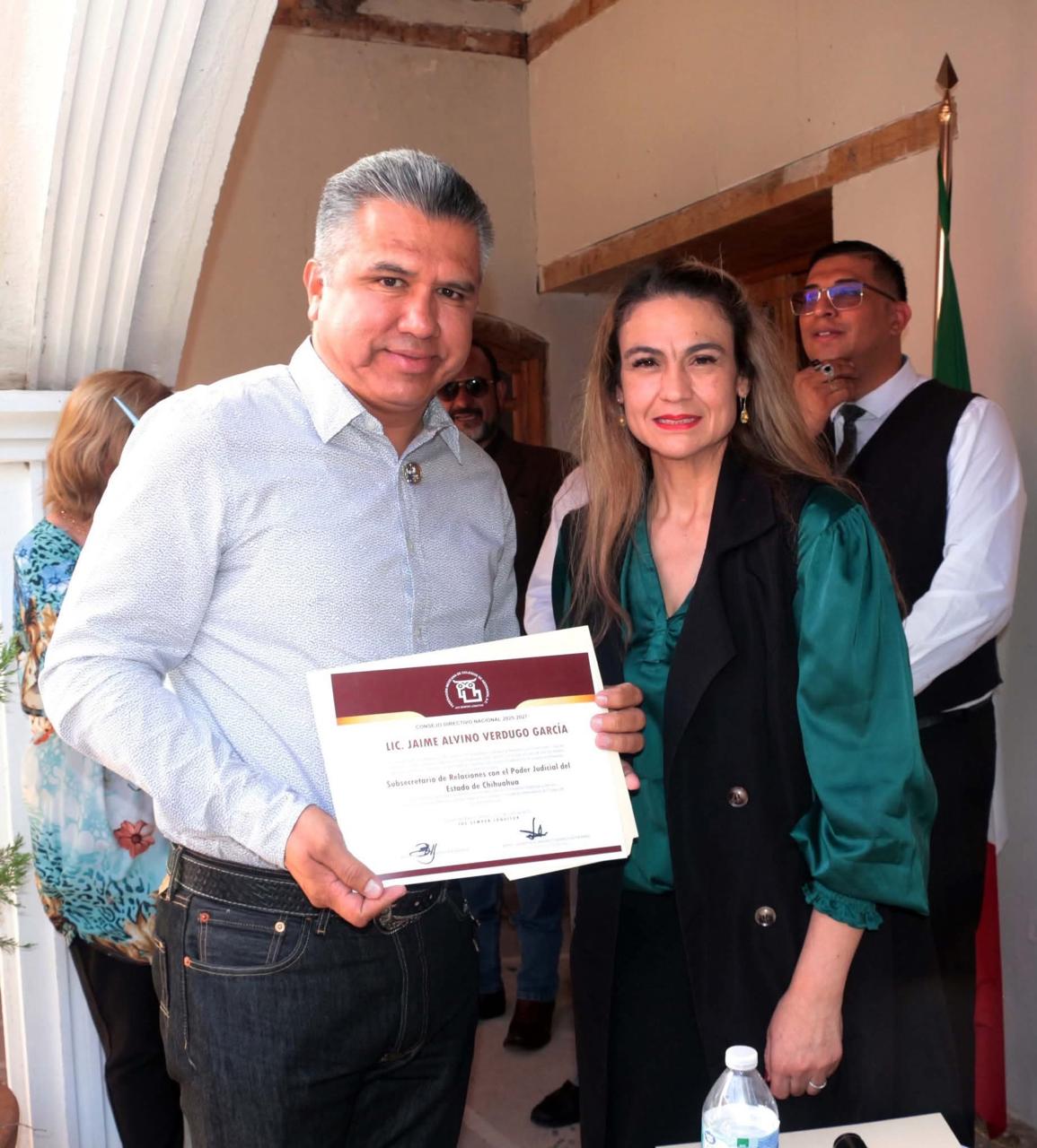 Participa el licenciado Jaime Verdugo en Asamblea Estatal de Colegio de Abogados y lo nombran Subsecretario de Relaciones con el Poder Judicial del Estado de Chihuahua