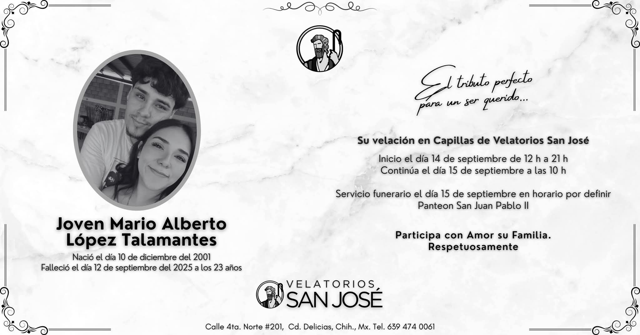 Despiden a joven motociclista fallecido en la caretera federal 45