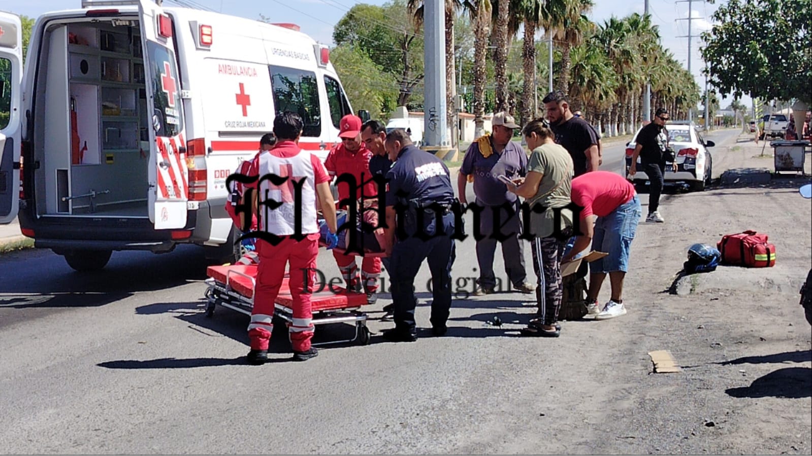 Motociclista derrapó en la Fernando Baeza por aceite derramado en el pavimento
