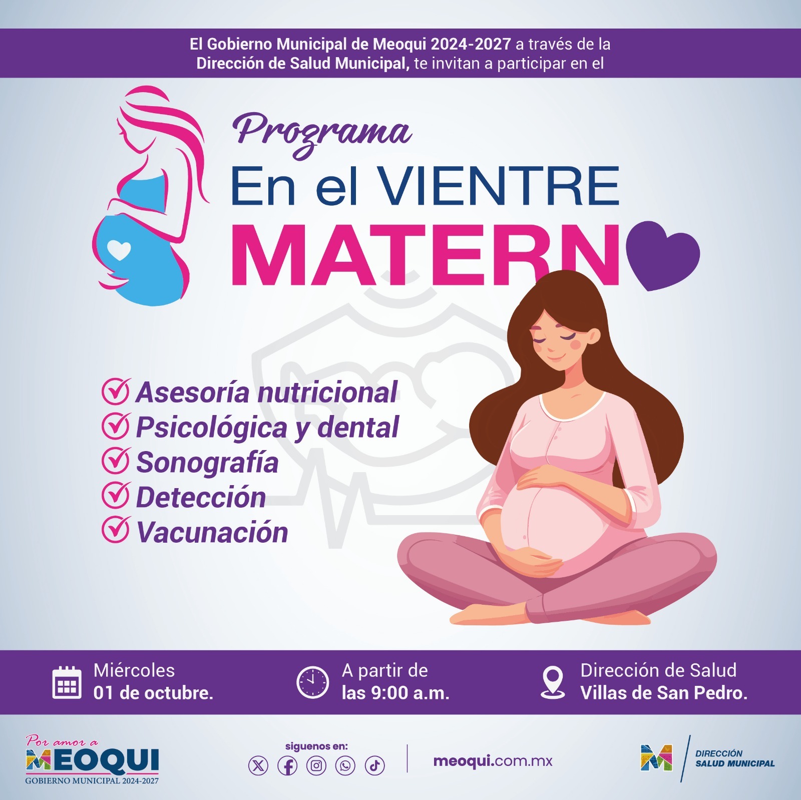 Invitan este miercoles a programa “En el Vientre Materno” en Meoqui