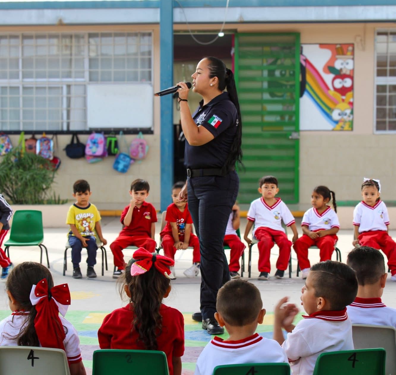 Realizan simulacro educativo “El fuego no es cosa de juego” en preescolar Rafaela Suárez de Delicias