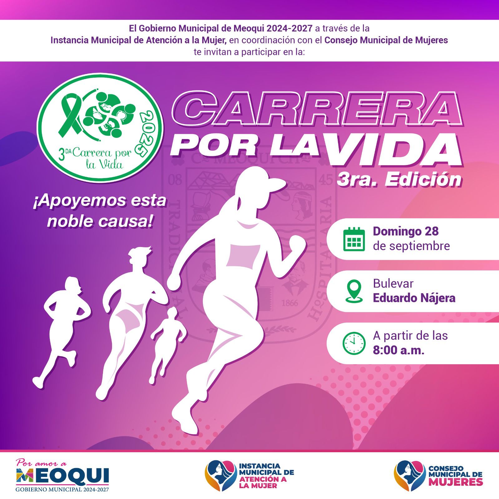 Concientizarán en Meoqui sobre importancia de donación de órganos con la 3er Carrera por la Vida este domingo