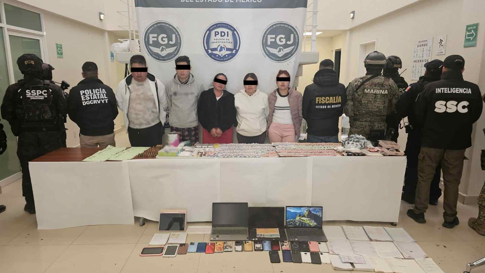 Detienen a cinco integrantes de célula criminal ligada a extorsión en Edomex