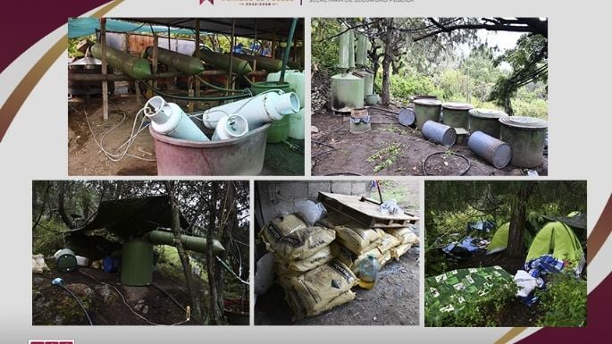 Hallan tercer narcolaboratorio en las montañas de Hidalgo