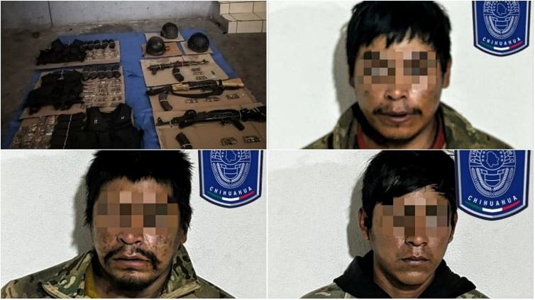 Caen tres «halcones» con armas, equipo y cartuchos en Guadalupe y Calvo