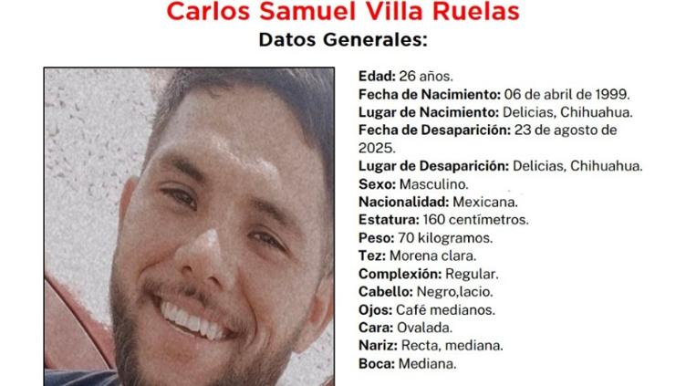Buscan a Carlos Villa, desapareció hace 2 semanas en Delicias