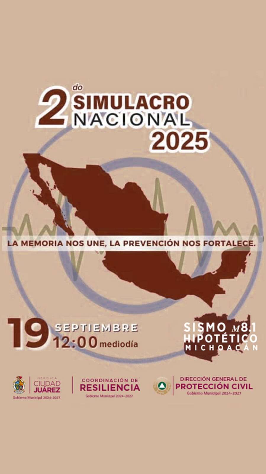 Preparan el Segundo Simulacro Nacional 2025
