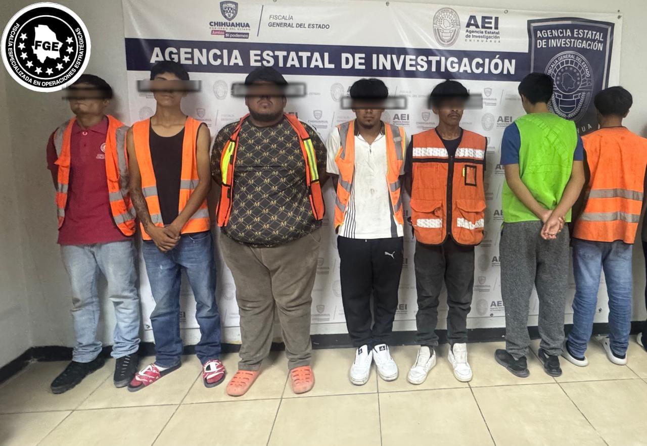 Detiene FEOE en flagrancia a siete probables responsables de secuestro y aseguran un arma de fuego