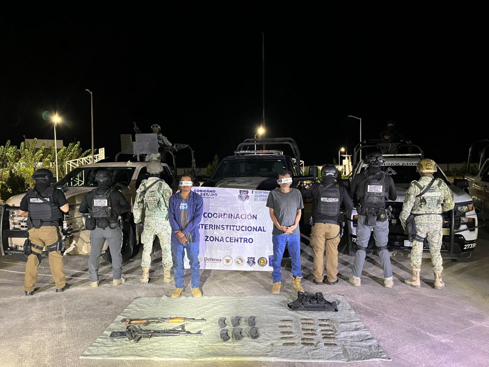 Detiene SSPE a dos extranjeros con armas en operativo conjunto en Coyame