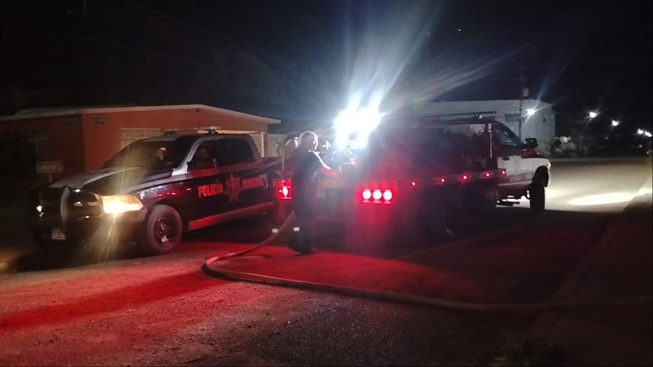 Incendian montón de ramas en plaza de la Carmen Serdán y movilizan a Bomberos