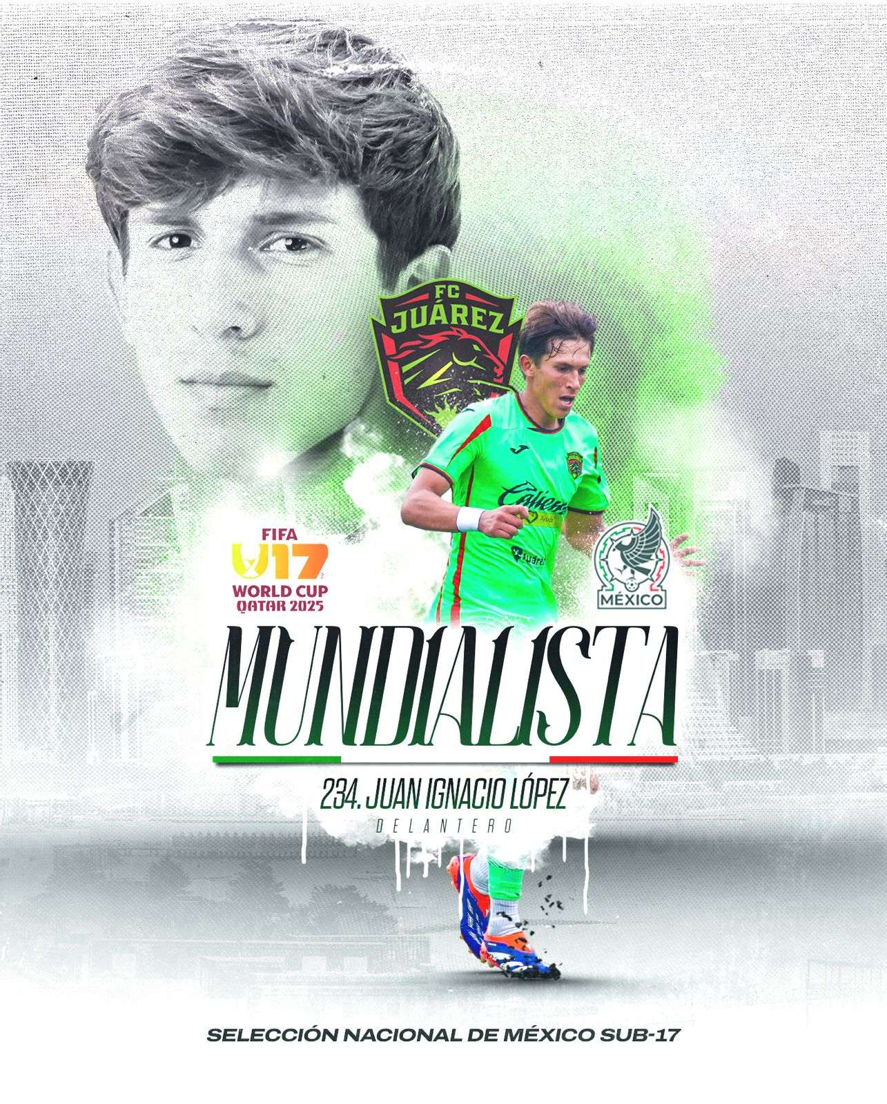 Convocan al juarense Nacho López al Mundial Sub-17