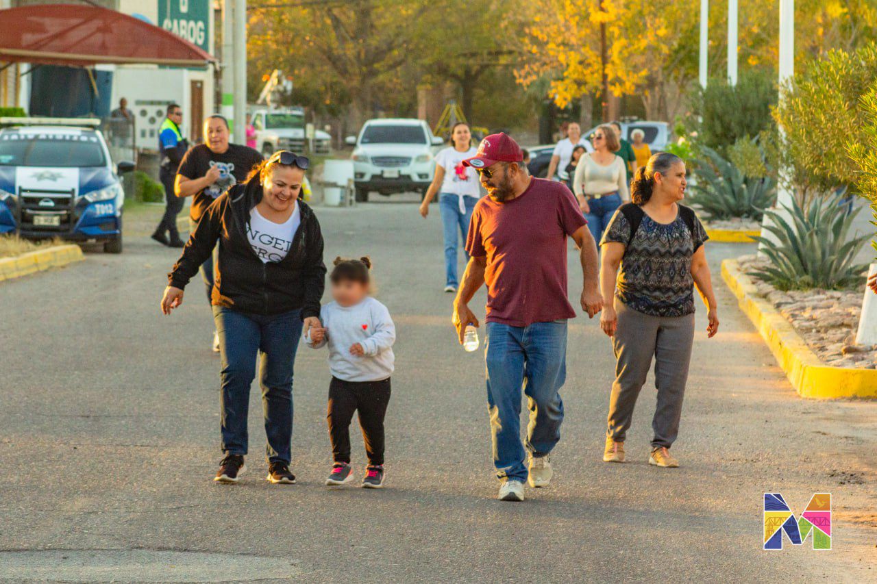Realizan caminata “Trotando Corre” en comunidad de Las Puentes en Meoqui