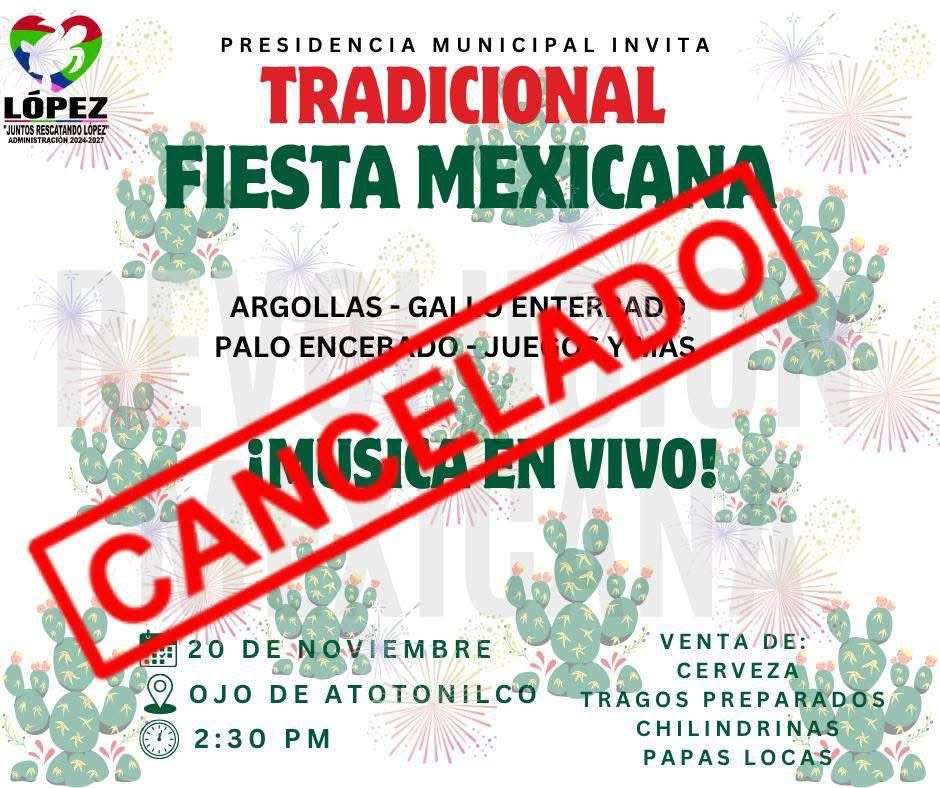Cancelan fiesta mexicana en zona caliente de Parral