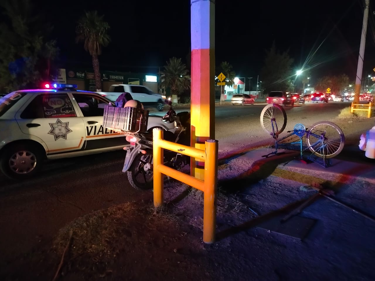 Ciclista fue impactado por moto en la Fernando Baeza