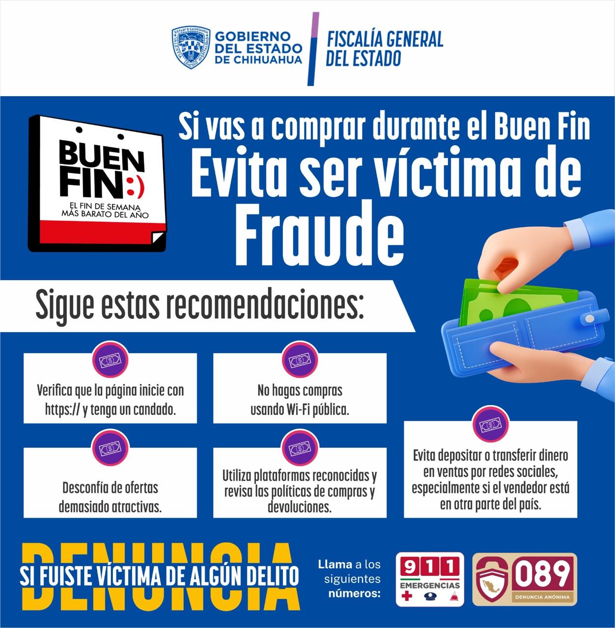 Emite Fiscalía recomendaciones para compras por el Buen Fin