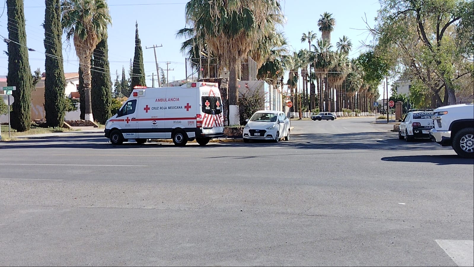 Sufre adulto mayor crisis nerviosa tras choque enfrente del Teatro de la Ciudad