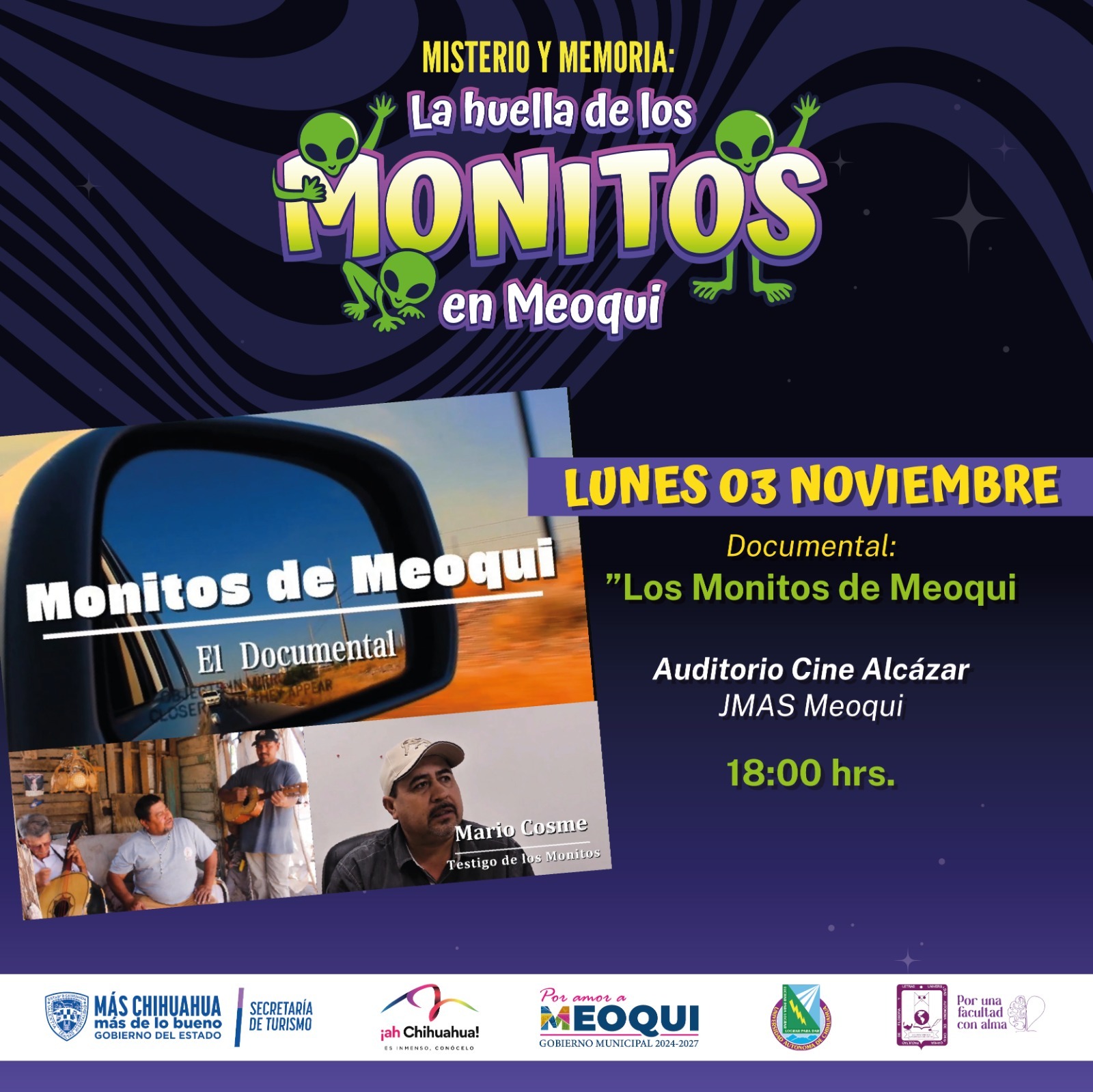 Proyectarán el documental “Los Monitos de Meoqui” este lunes a las 6 de la tarde en el auditorio de la JMAS Meoqui, entrada gratis