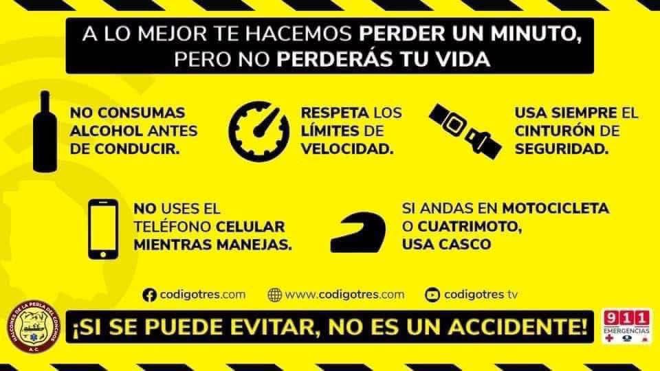 «Si se puede evitar no es un accidente»: Exhorta Halcones de la Perla del Conchos