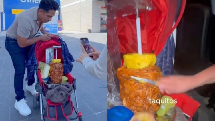 Joven metió trompo de pastor a función de cine y repartió tacos