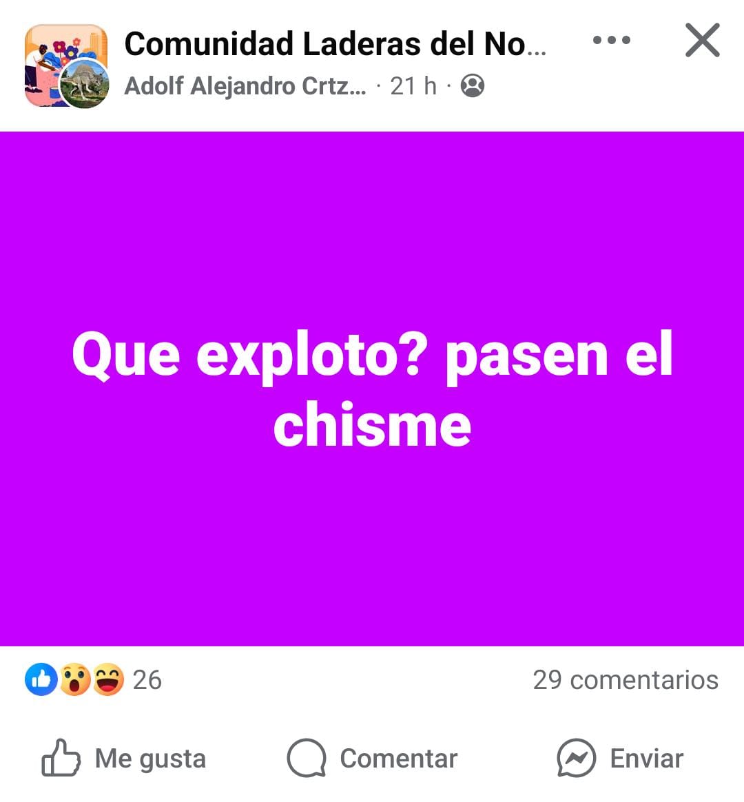 ¿Qué explotó? Vecinos se despiertan por estruendo y se desata el chisme en redes sociales
