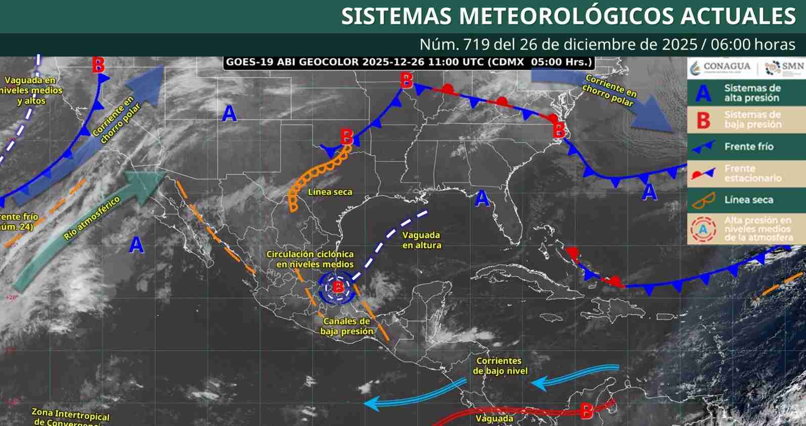 Ingresará el Frente Frío 24 al estado; se esperan máximas para Delicias de 28°C