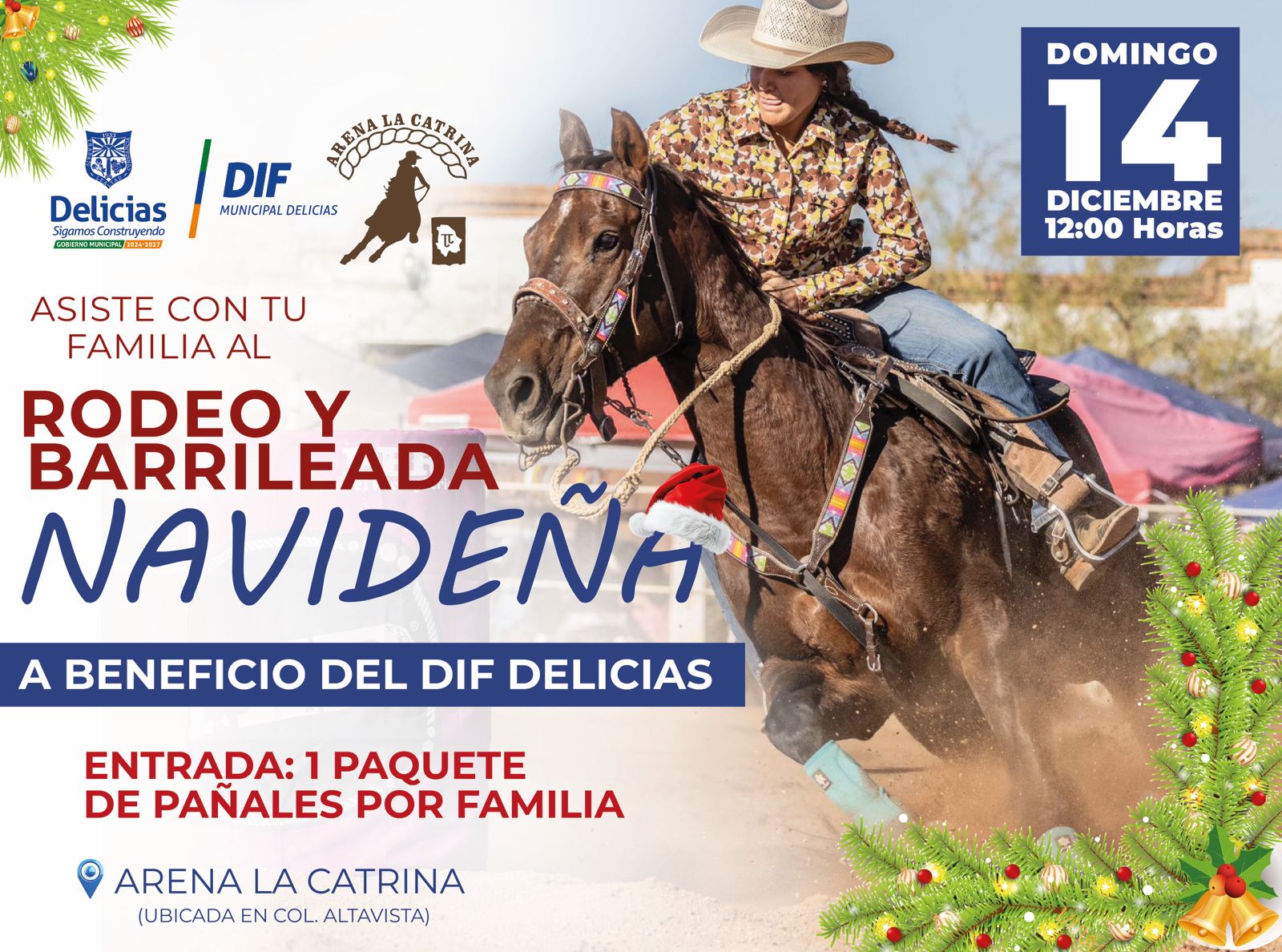Invitan a Rodeo y Barrileada Navideña a apoyar causa del DIF Delicias