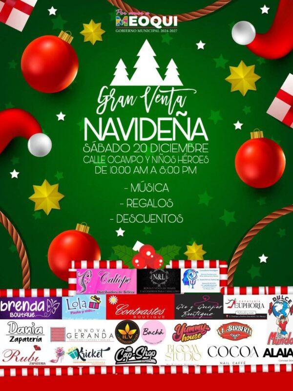 Invitan a la Gran Venta Navideña en Meoqui