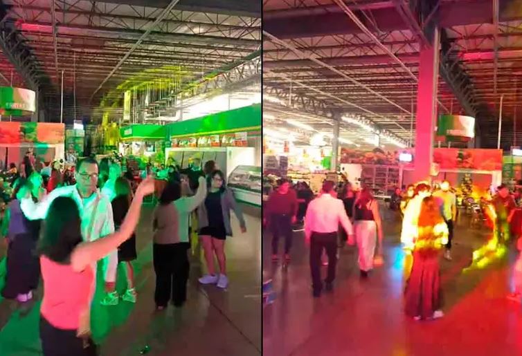 ‘Mejor nadota’, empleados celebran posada en pasillos de tienda de autoservicio