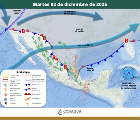 Prevén caída de nieve o agua nieve en la sierra de Chihuahua: SMN