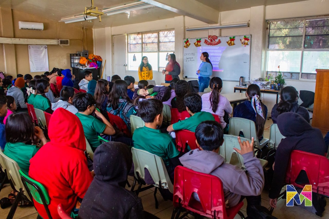 Realizan en Meoqui jornada de prevención con la plática “Hablemos de Bullying” en la Secundaria Estatal No. 3026