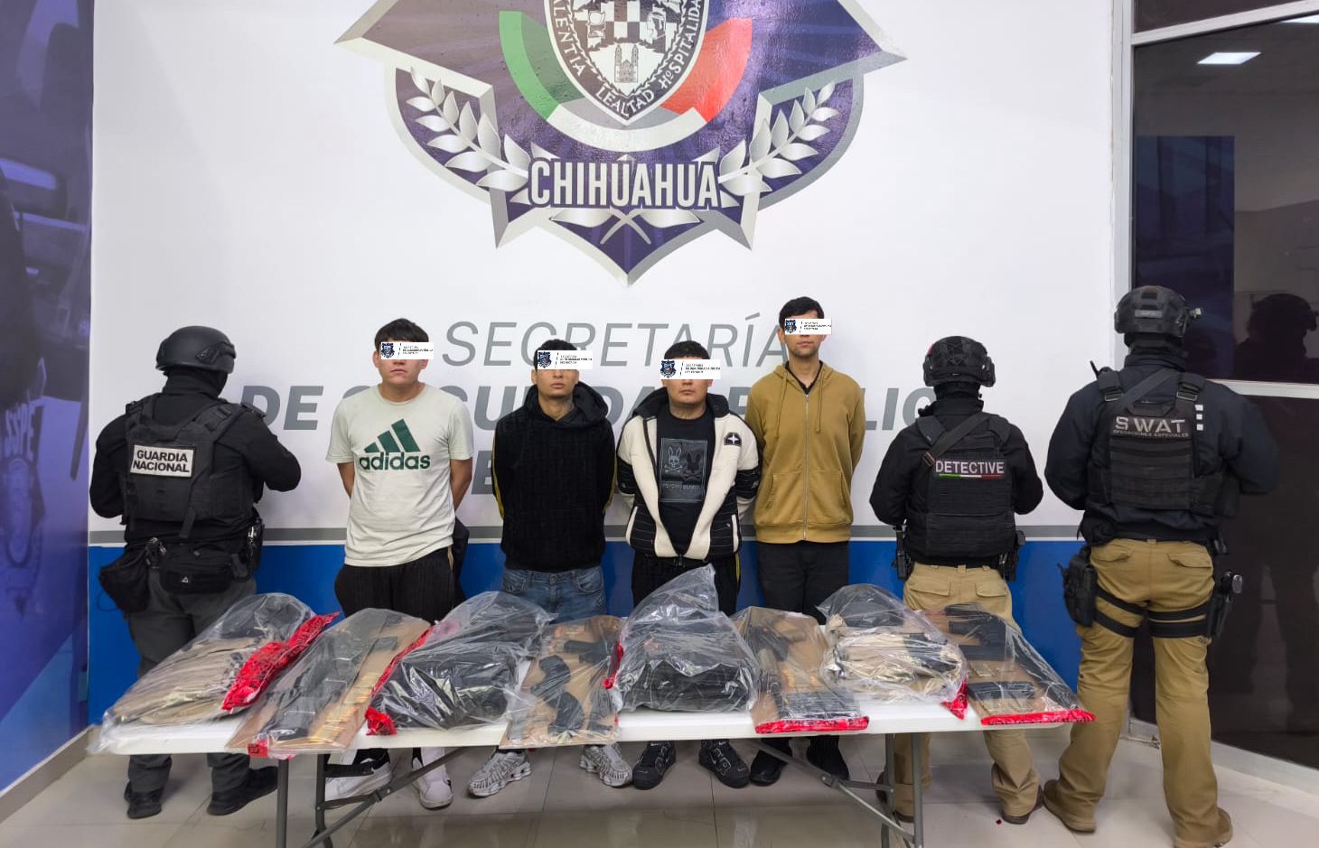 Detiene SSPE a cuatro sujetos armados tras operativo en Ciudad Juárez