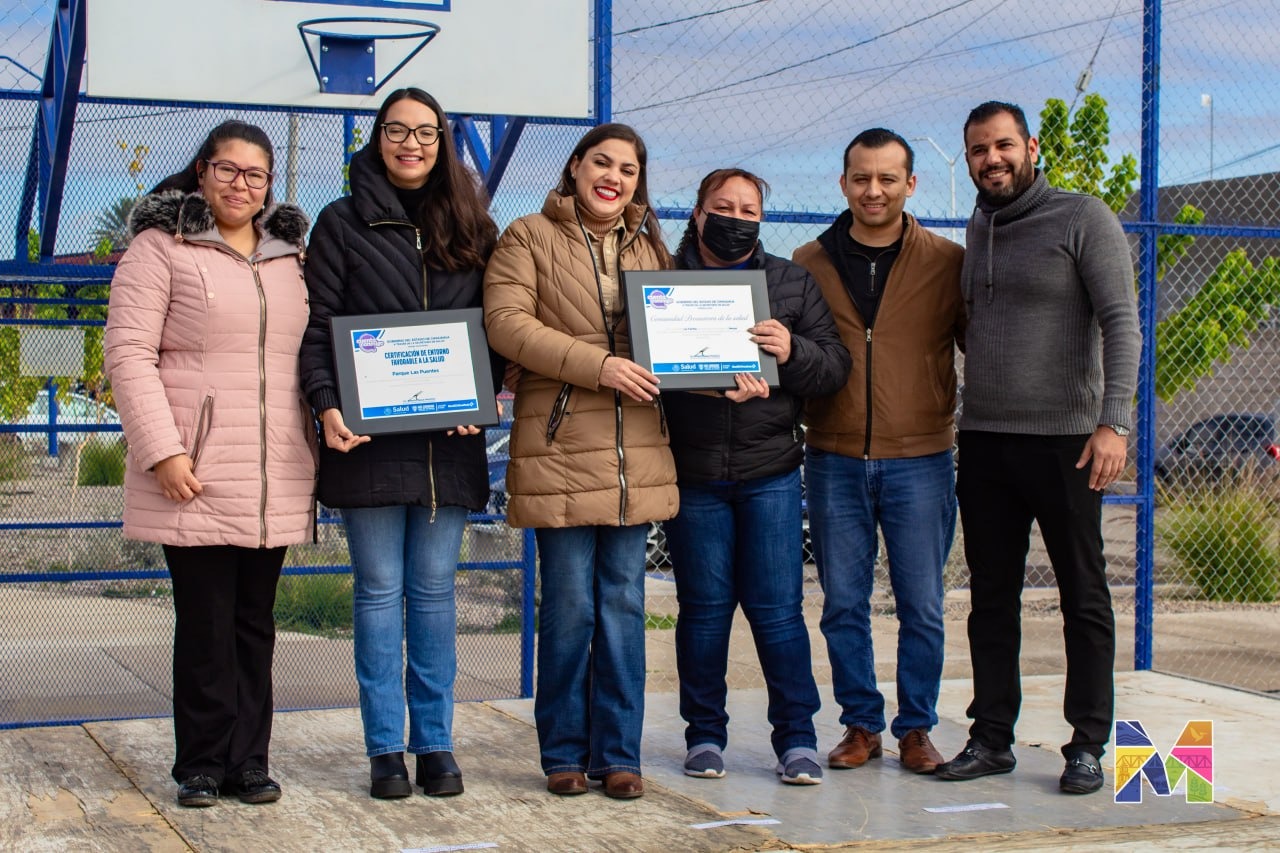 Miriam Soto y Jurisdicción Sanitaria No.1 levantan bandera blanca de Salud en Las Puentes con 2 certificaciones