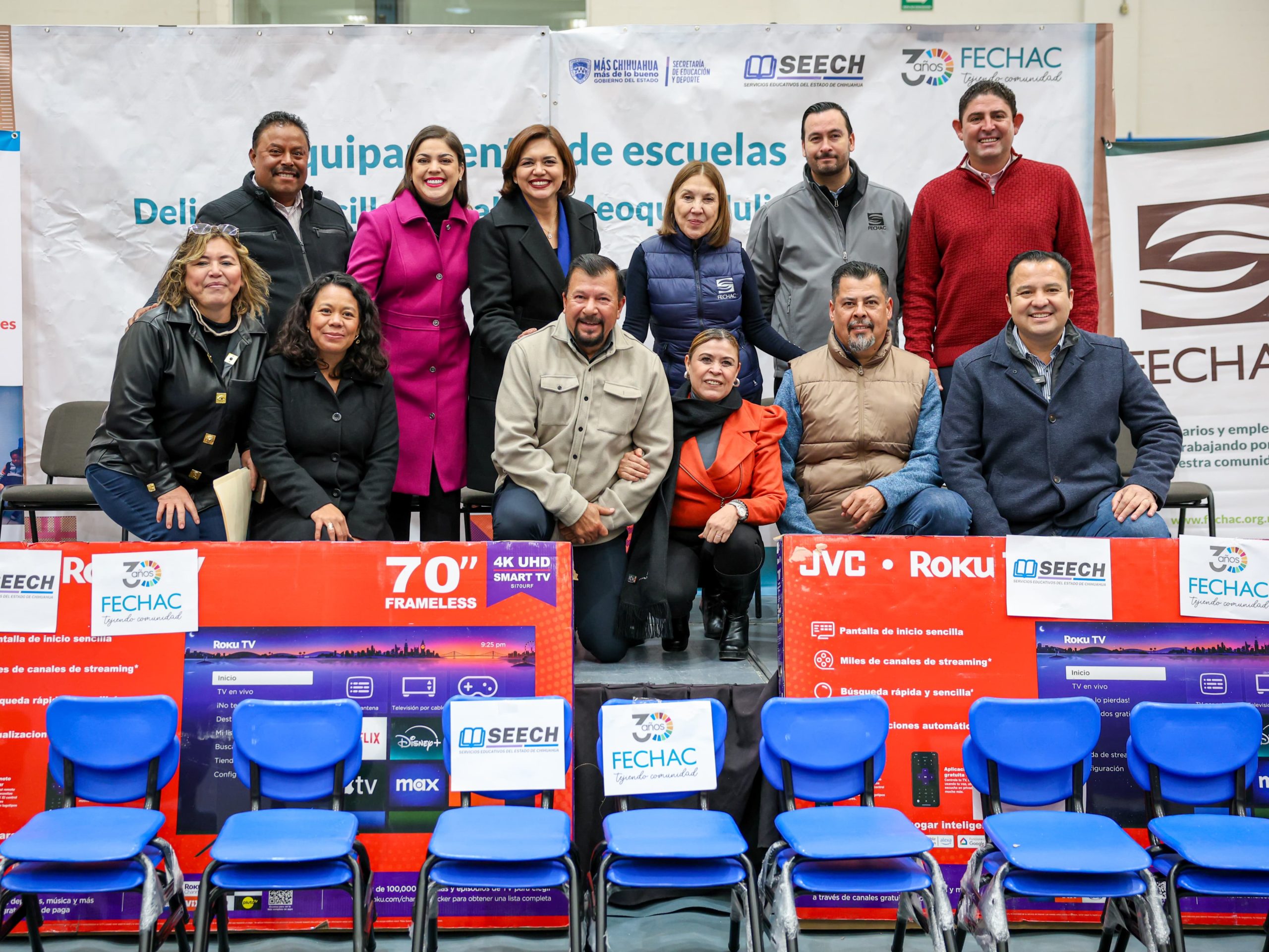 Agradece Valenciano apoyo de FECHAC y SEECH en fortalecimiento educativo regional