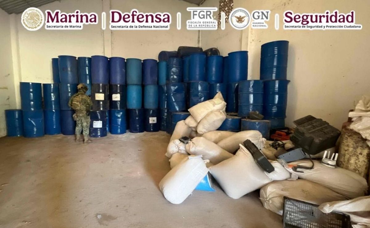 Desmantelan narcolaboratorio para tres tipos de drogas